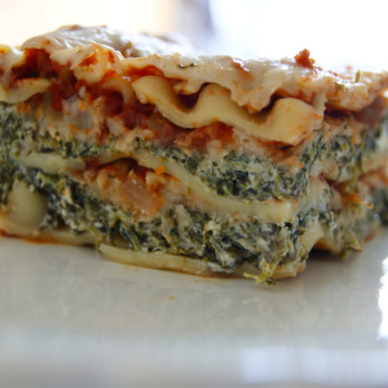 Spinach and Cream Cheese Lasagna with Marinara – Lady of the Ladle