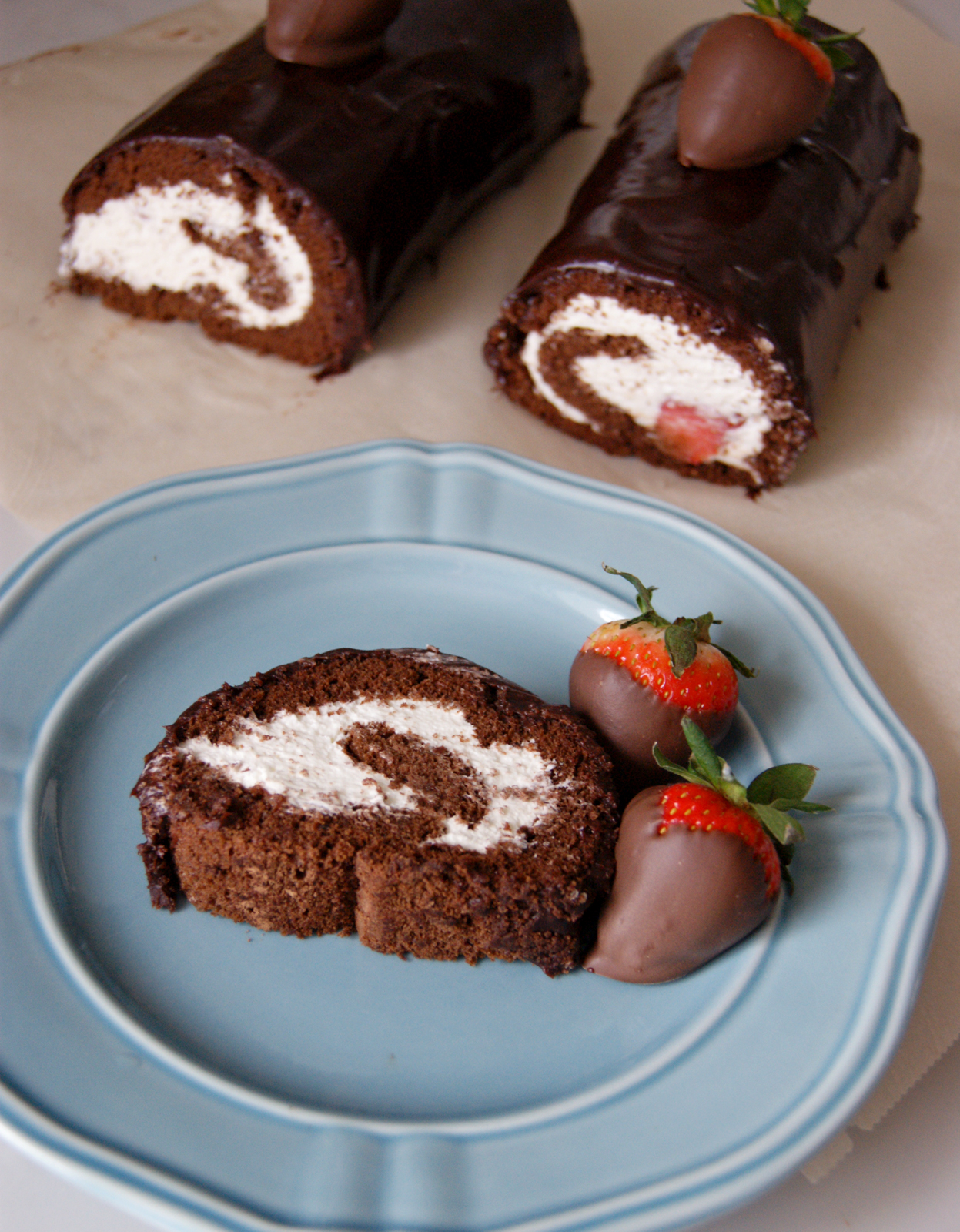 Simple Chocolate Roll Cake with Chocolate Ganache – Lady of the Ladle