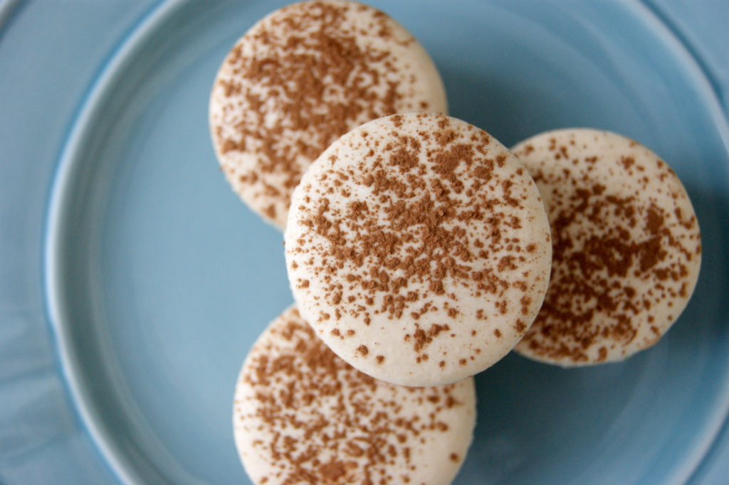 Tiramisu Filled Macarons