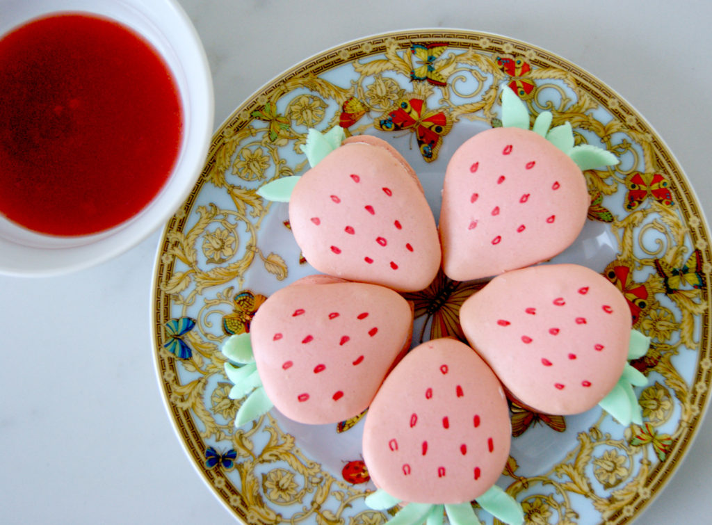 Cute Strawberry Macarons