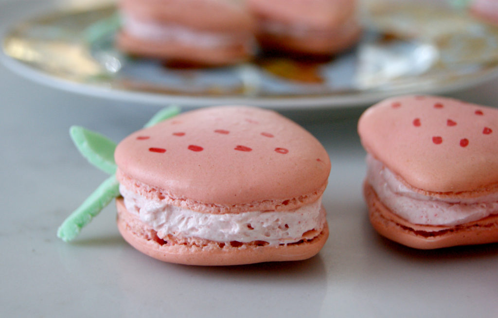 Cute Strawberry Macarons