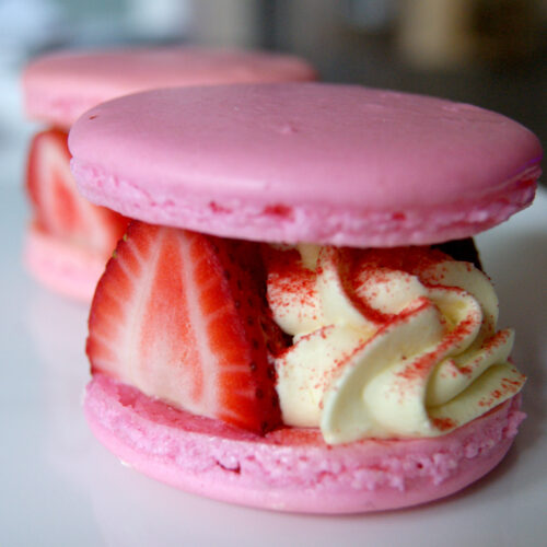 Large Strawberry Macarons – Lady of the Ladle